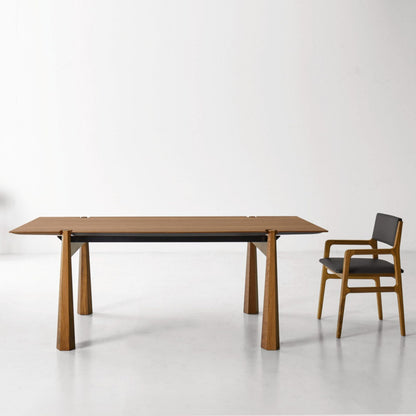 Axis Solid Wood Dining Table, Walnut