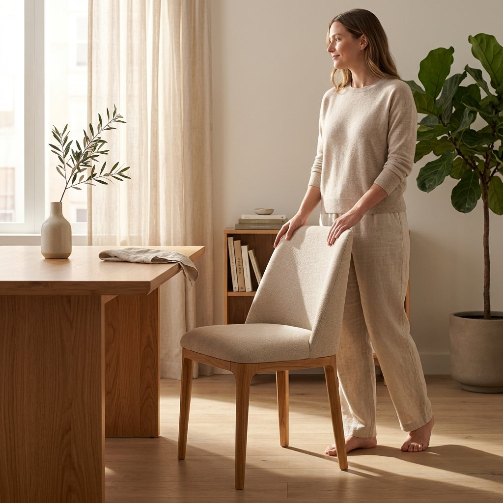 Ember Dining Chair, Light Brown