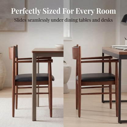 Barley Arm Chair, Black PU Leather